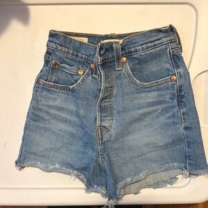 Levi's Light Blue Jean Shorts